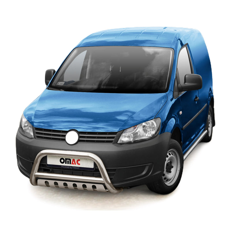 Protezione anteriore per VW Caddy 2010-2018 con ABE in acciaio inox argento