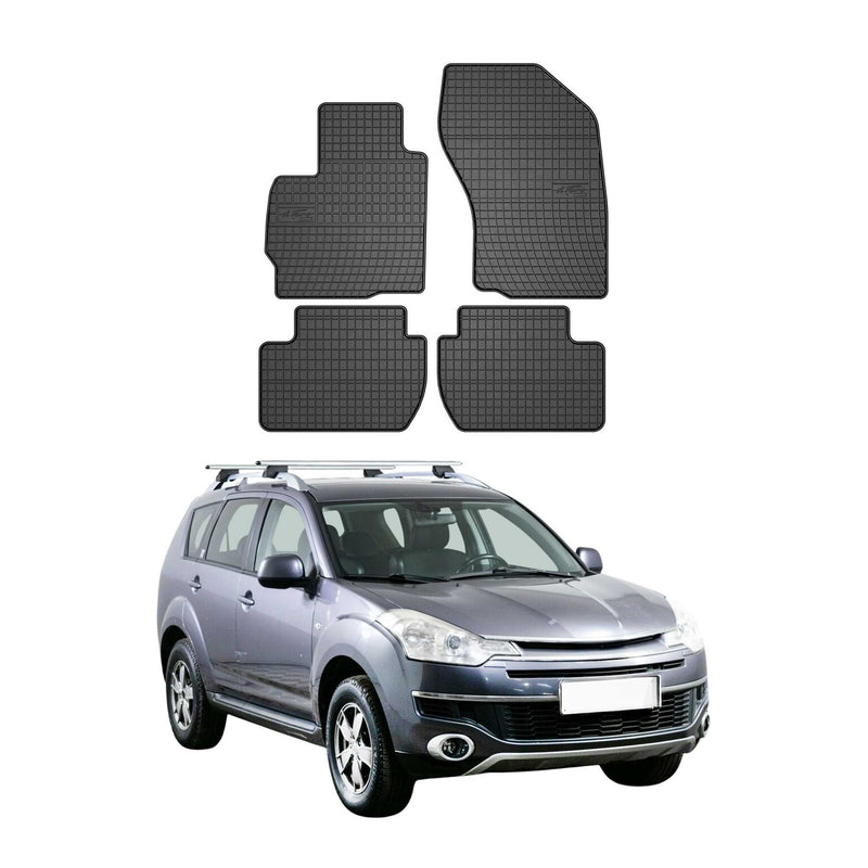 Tappetini in gomma neri per Citroen C-Crosser 2007-2012, 4 pezzi