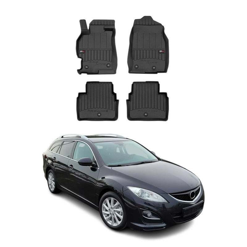 Tappetini Mazda 6 2008-2012 TPE Nero 4 pezzi