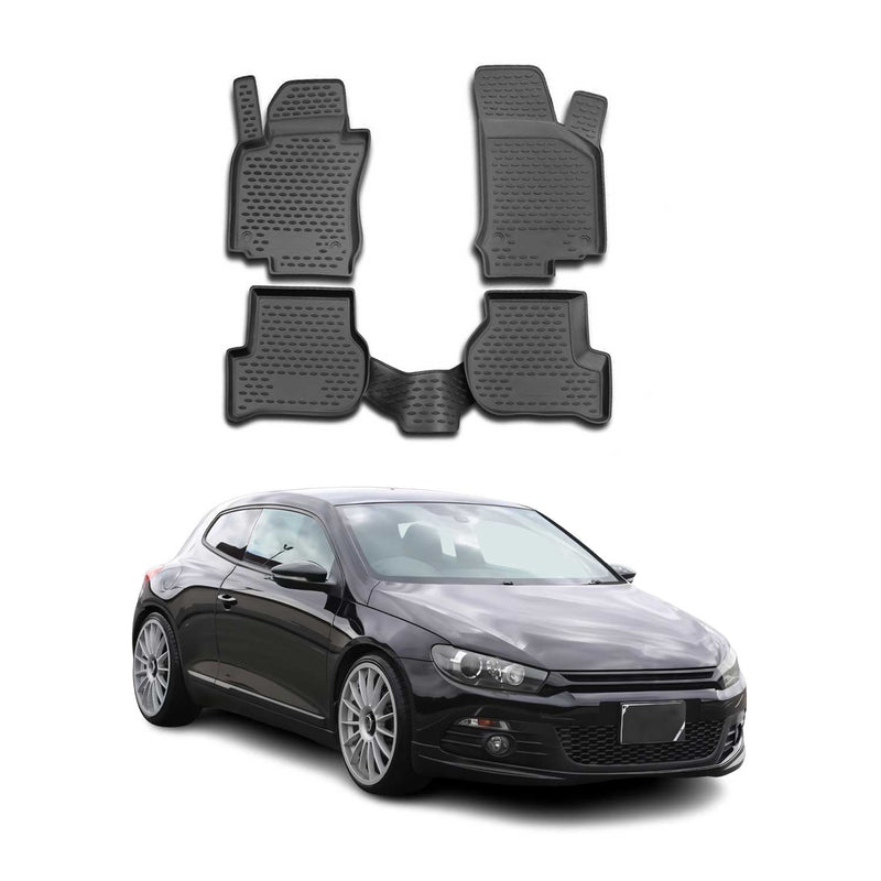Tappetini VW Scirocco 2008-2017 TPE Nero 4 pezzi
