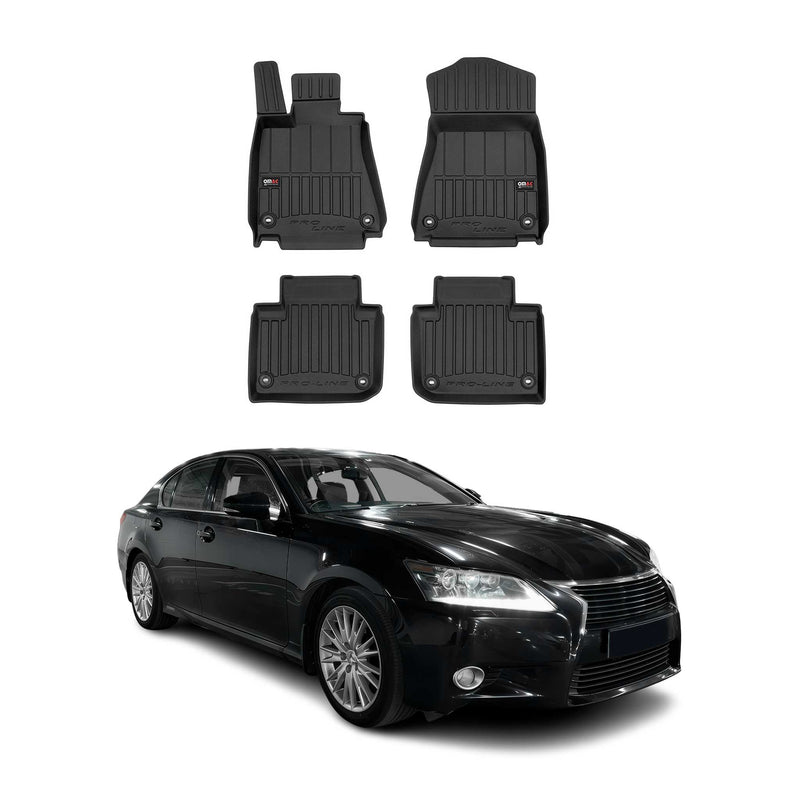Tappetini Lexus GS 2012-2020 in TPE nero, 4 pezzi