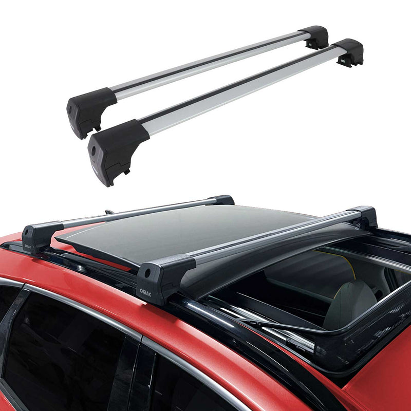 Portapacchi da tetto per Volvo Xc40 2018-2025 ABE portapacchi base in alluminio argento