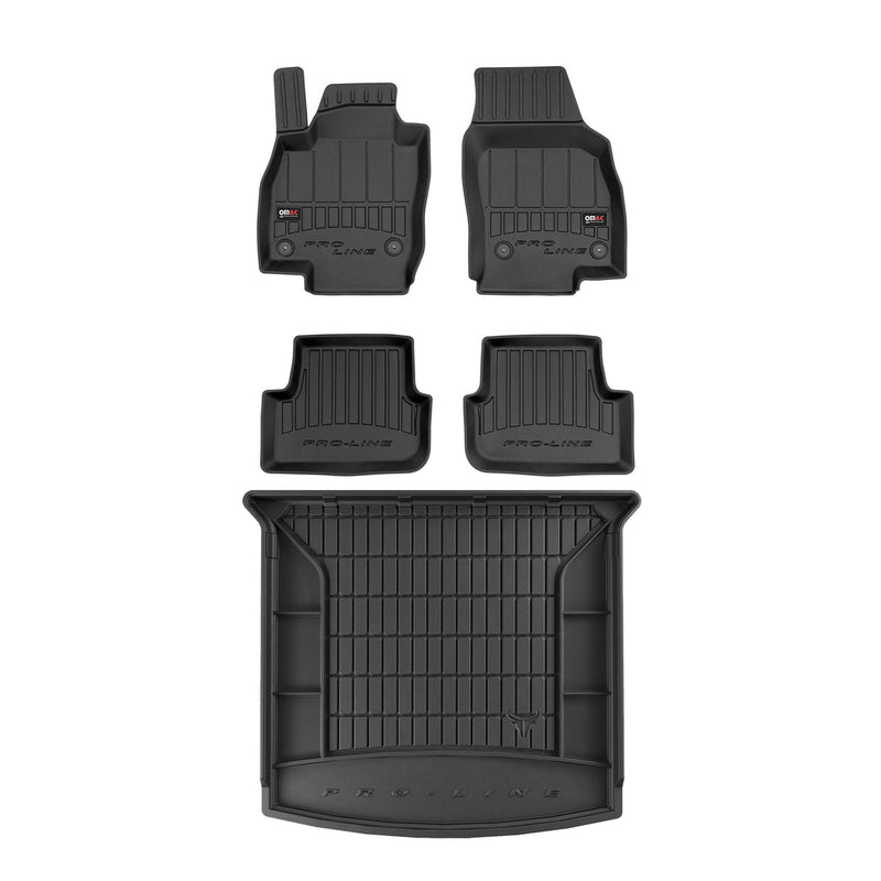OMAC Fußmatten Kofferraumwanne Set für Seat Tarraco 2018-2025 mit 3.Reihe Gummi