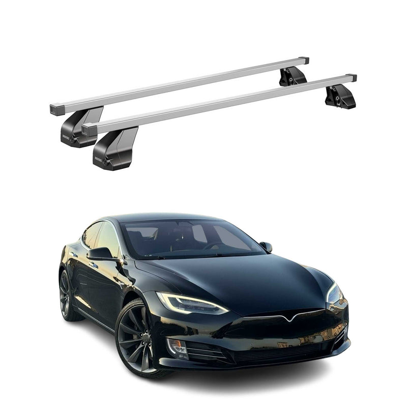 Portapacchi in acciaio Menabo per Tesla modello S 100D 2017-2025, grigio