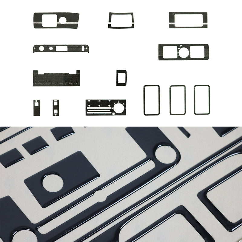 Decorazione interna abitacolo per camion Volvo FH12 1993-2002 aspetto Piano Black 13 pezzi