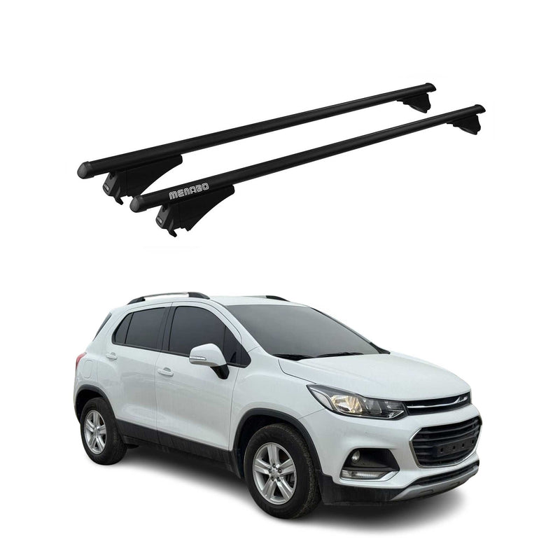 Portapacchi Menabo per Chevrolet Trax 2017-2024 ABE alluminio nero 2x