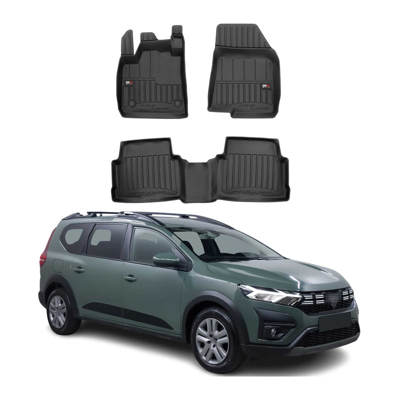 Tappetini Dacia Jogger 2021-2025 in TPE Nero 3 pezzi