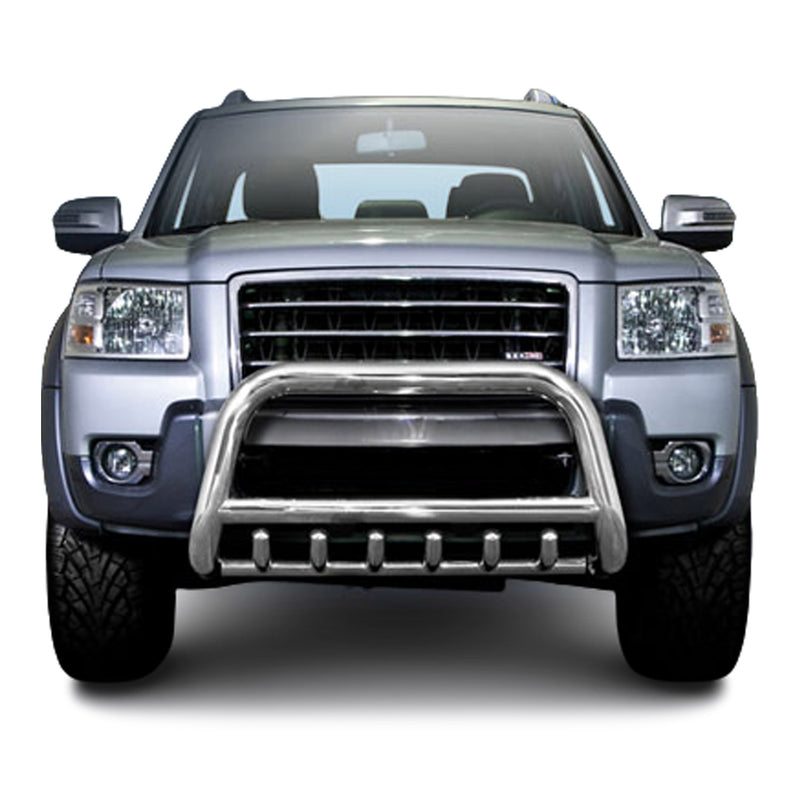 Barra di protezione anteriore in acciaio inox per Ford Ranger 2007-2012 con bull bar ABE argento