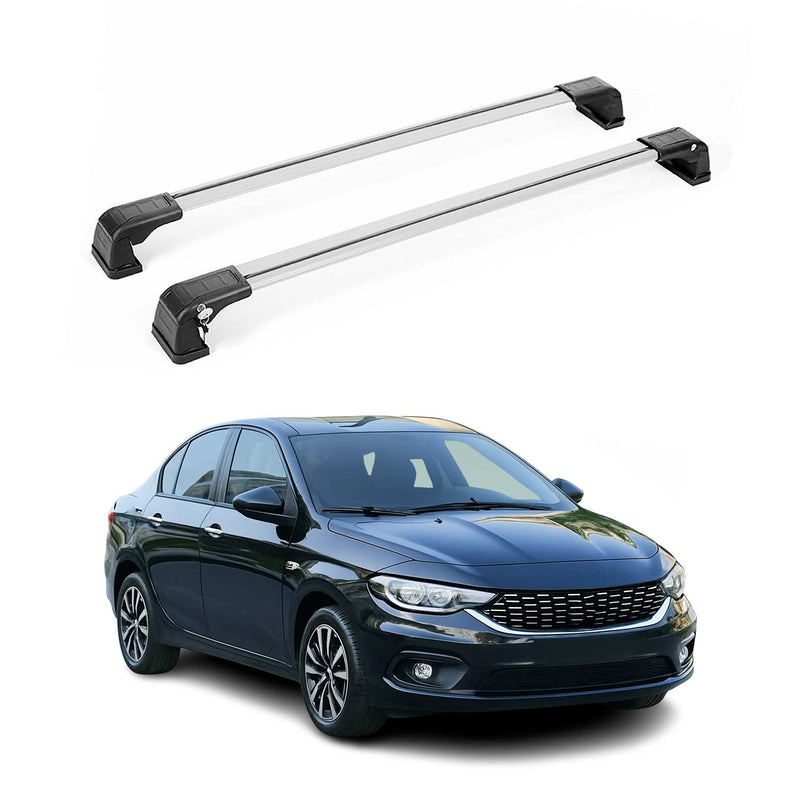 Barre portatutto trasversali per Fiat Tipo Limo 2015-2025 grigio alluminio 2 pezzi
