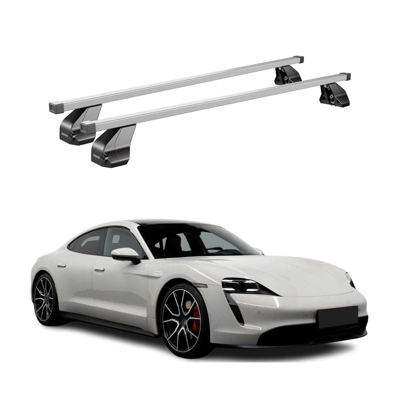 Portapacchi in acciaio Menabo per Porsche Taycan 2019-2025 grigio 2x