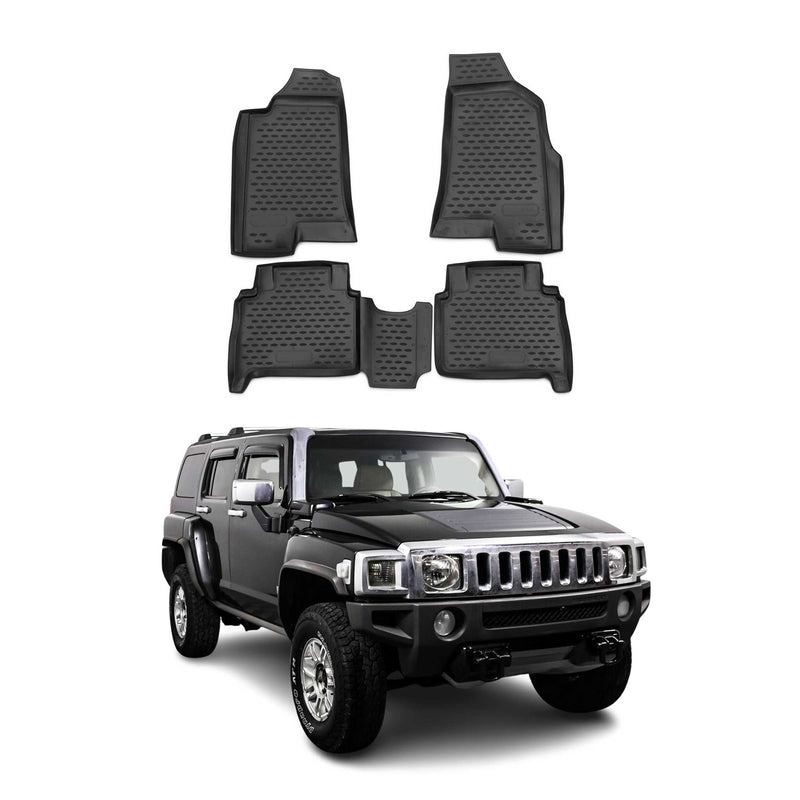 Tappetini Hummer H3 2005-2010 TPE Nero 4 pezzi