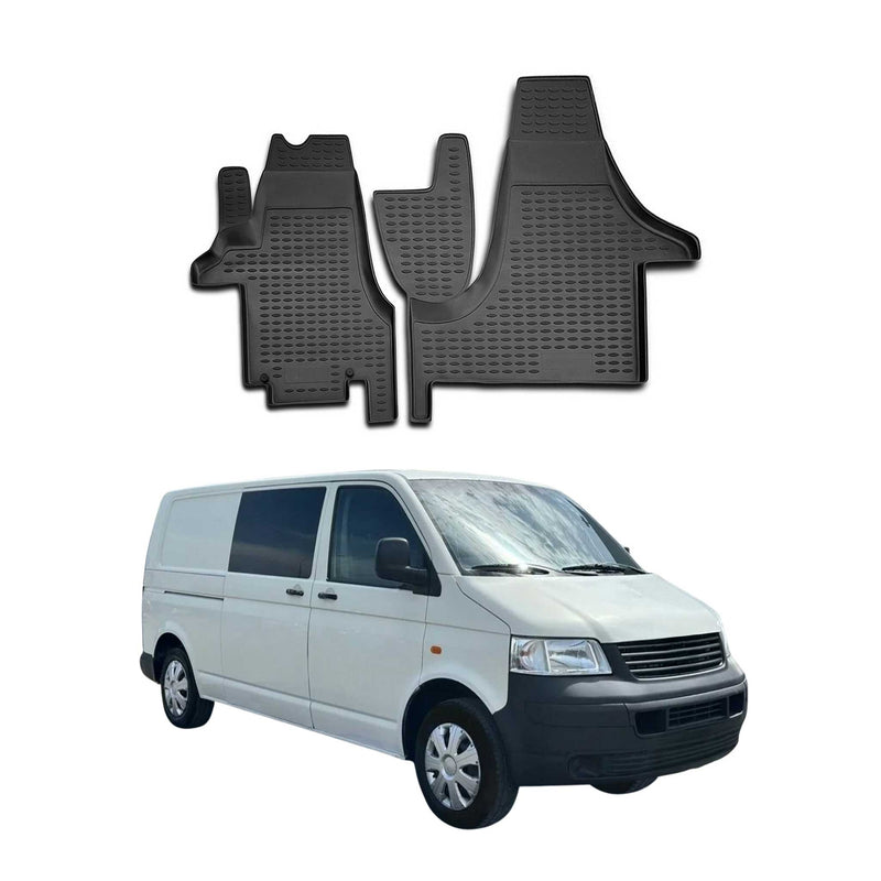 Tappetini in TPE neri per VW Transporter T5 2003-2015, 2 pezzi