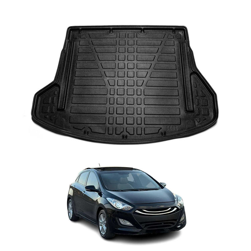 Vasca baule per Hyundai i30 station wagon 2012-2016 in gomma TPE nera