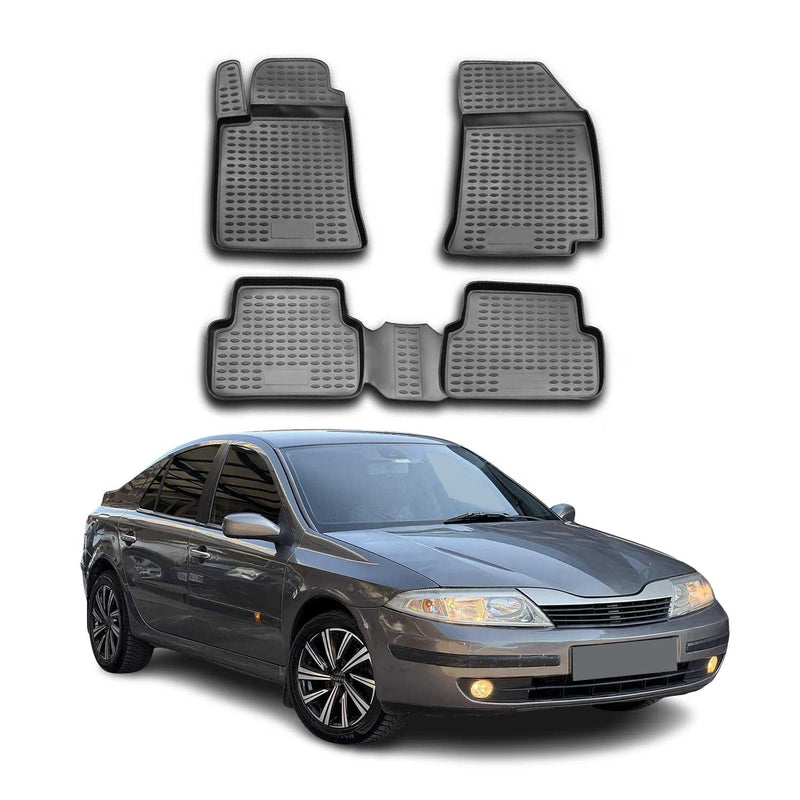 Tappetini Renault Laguna 2001-2007 TPE Nero 4 pezzi
