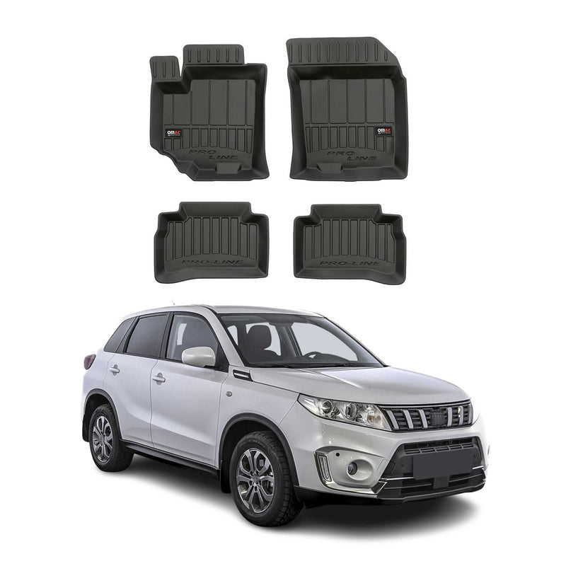 Tappetini Suzuki Vitara 2015-2024 TPE Nero 4 pezzi