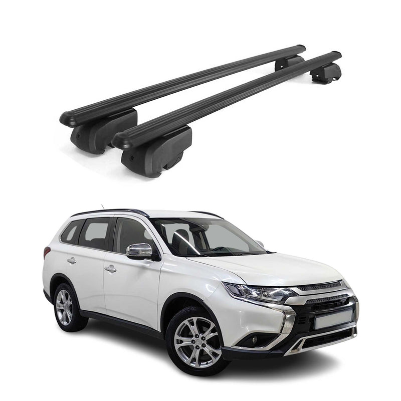 Portapacchi da tetto per Mitsubishi Outlander GF 2012-2021 ABE Nero 2x