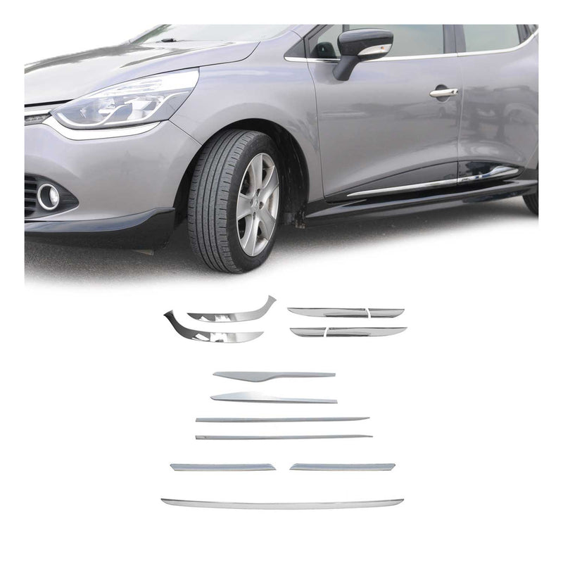 Copri-griglia laterale anteriore posteriore per Renault Clio 2012-2019 set cromato