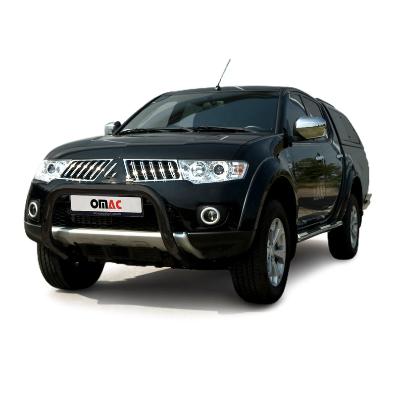 Protezione anteriore per Mitsubishi L200 2006-2009 con ABE acciaio nero