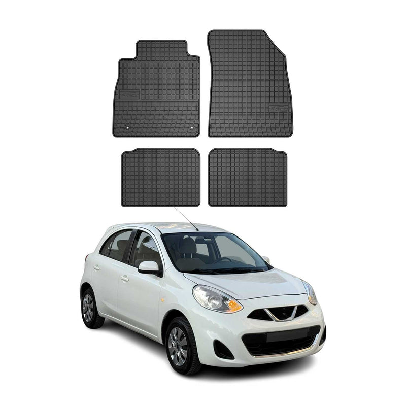 Tappetini in gomma neri per Nissan Micra K14 2016-2025, 4 pezzi