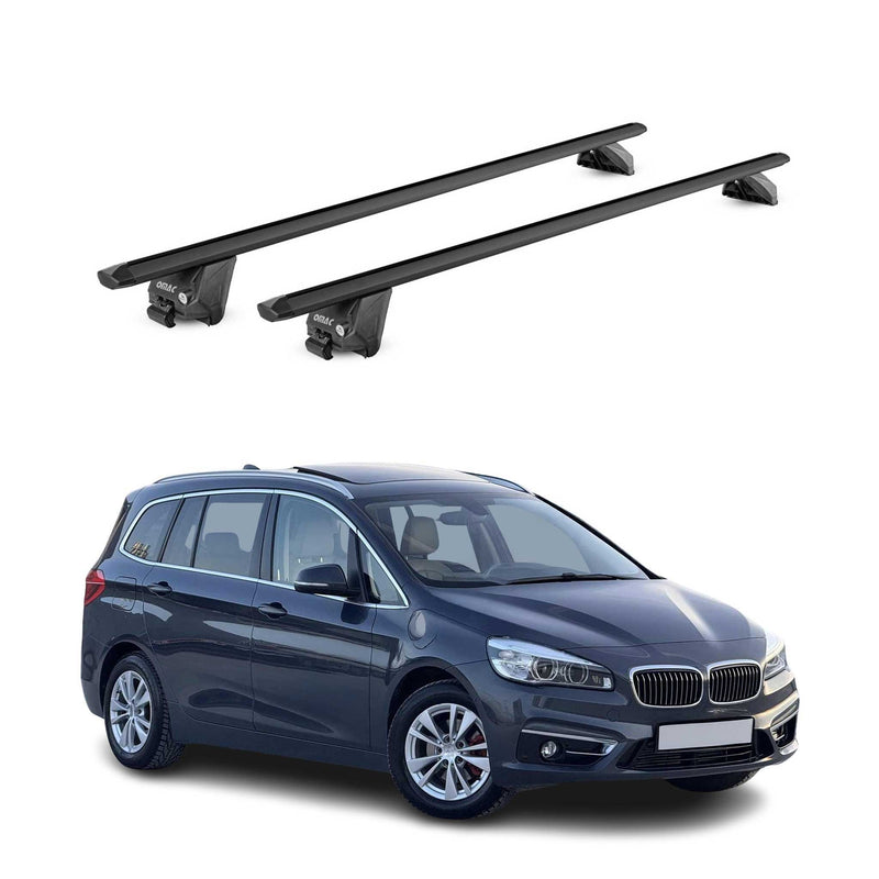 Portapacchi da tetto per BMW Serie 2 Gran Tourer F46 2014-2025 Alu Nero 2x ABE