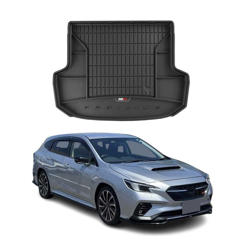 Vassoio portabagagli in gomma OMAC per Subaru Levorg 2014-2021, vassoio portabagagli in TPE, nero