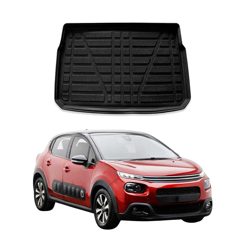 Vasca per bagagliaio per Citroen C3 2016-2024 Hatchback 5 porte Gomma TPE