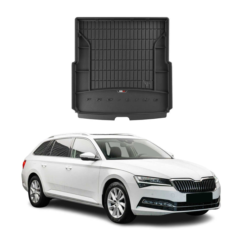 Vasca portabagagli in gomma OMAC per Skoda Superb Estate 2015-2025, vasca portabagagli superiore