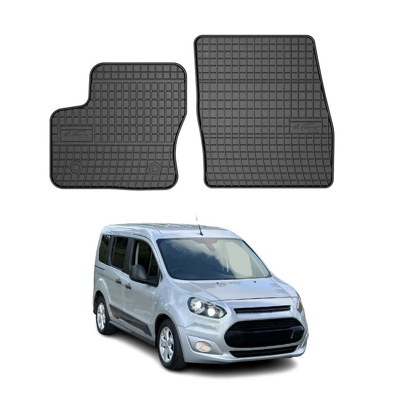 Tappetini Ford Connect in gomma neri 2013-2024, 2 pezzi