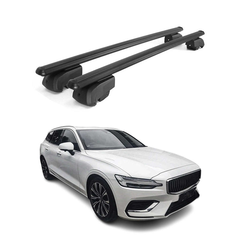 Dachträger Gepäckträger für Volvo V60 2018-2023 Querträger ABE Alu Schwarz