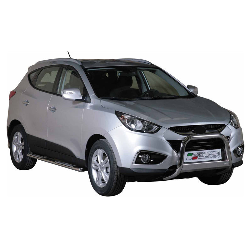 Protezione anteriore per Hyundai ix35 2009-2015 ø63mm acciaio argento