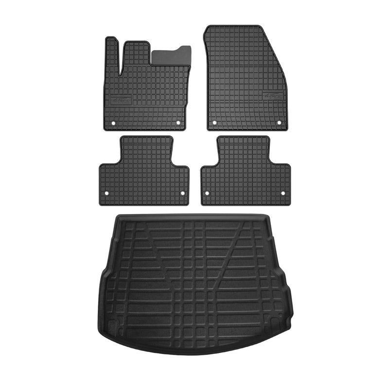 Set di tappetini e vaschetta per bagagliaio per Land Rover Discovery Sport 2014-2019 in gomma