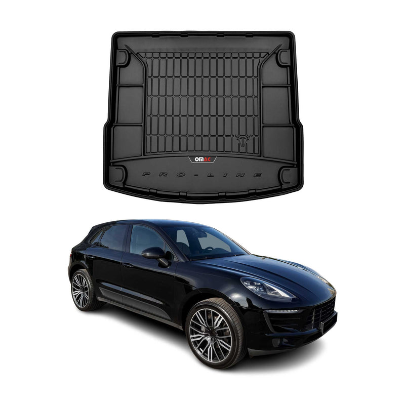 Vasca portaoggetti in gomma OMAC per Porsche Macan 2014-2018, in TPE, nera