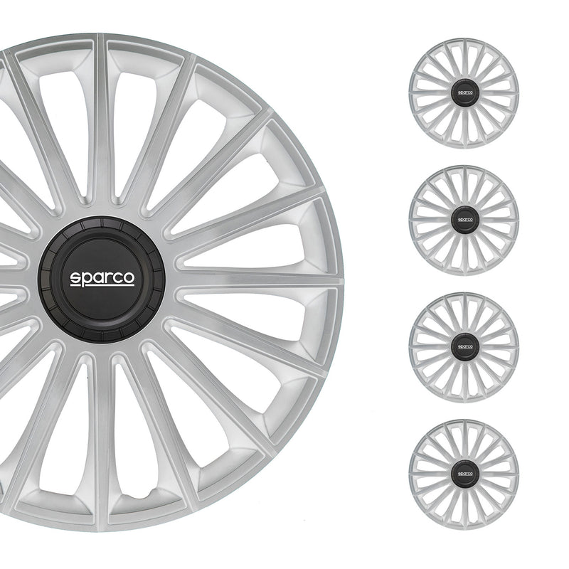 Coprimozzi Sparco 15 pollici Treviso argento 4 pezzi