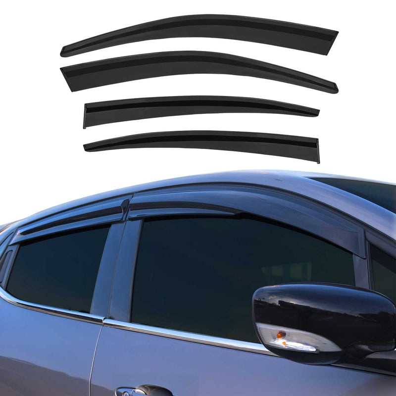 4 deflettori antivento e antipioggia per Fiat Tipo 2015-2025 in acrilico scuro