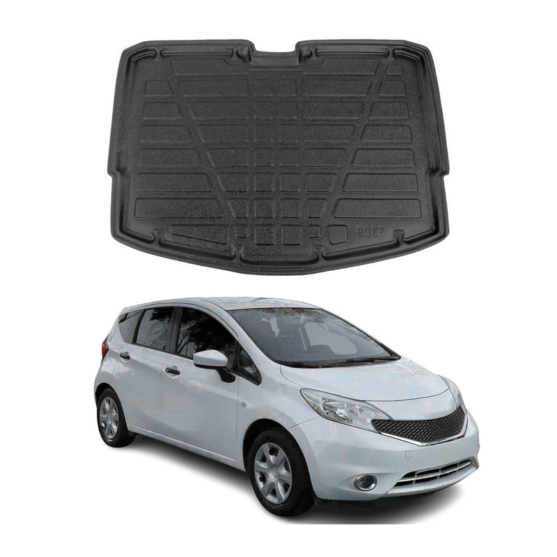 Vasca per bagagliaio per Nissan Note 2014-2020 Gomma TPE Nero