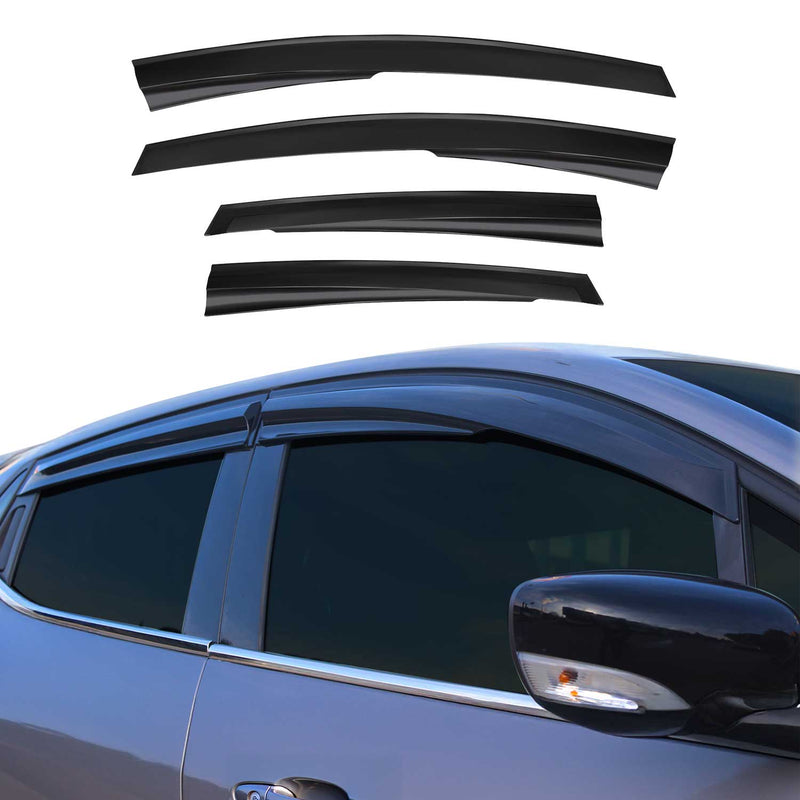 4 deflettori d'aria e deflettori antipioggia per Ford Fiesta Hatchback 2008-2017 5 porte Scuri