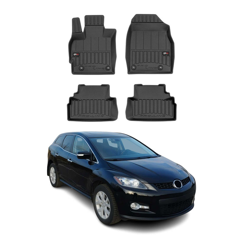 Tappetini in TPE neri per Mazda CX-7 AWD FWD 2006-2012, 4 pezzi