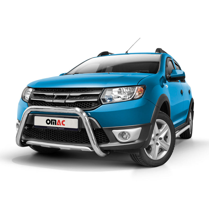 Protezione anteriore per Dacia Sandero Stepway 2012-2016 acciaio argento ABE