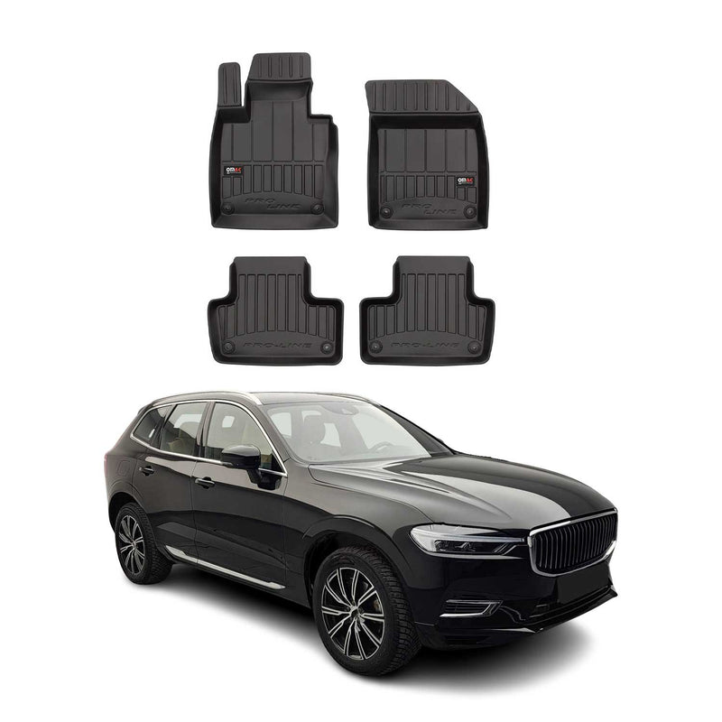 Tappetini Volvo XC60 2017-2024 in TPE nero, 4 pezzi
