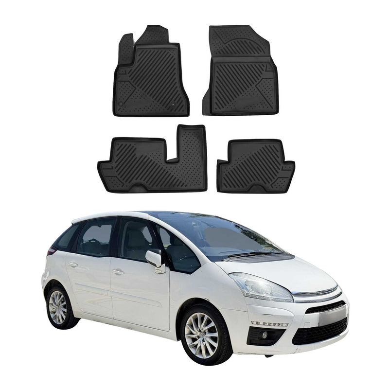 Tappetini Citroen C4 Picasso 2006-2013 TPE Nero 4 pezzi