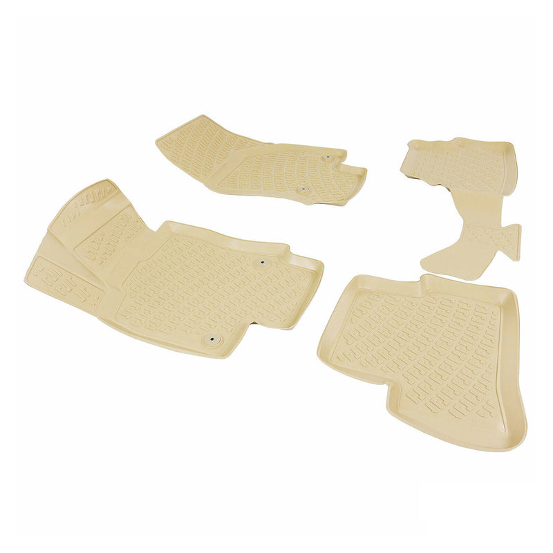 Tappetini Skoda Karoq 2017-2025 tagliabili in TPE beige 4 pezzi.