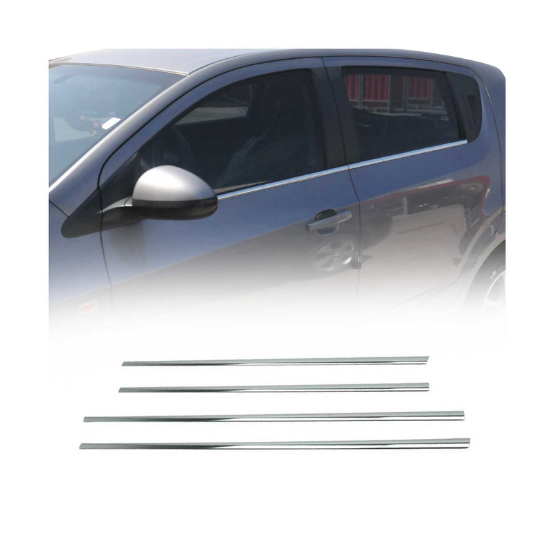 Strisce decorative per finestrini per Chevrolet Aveo 2012-2021 hatchback cromate, 4 pezzi