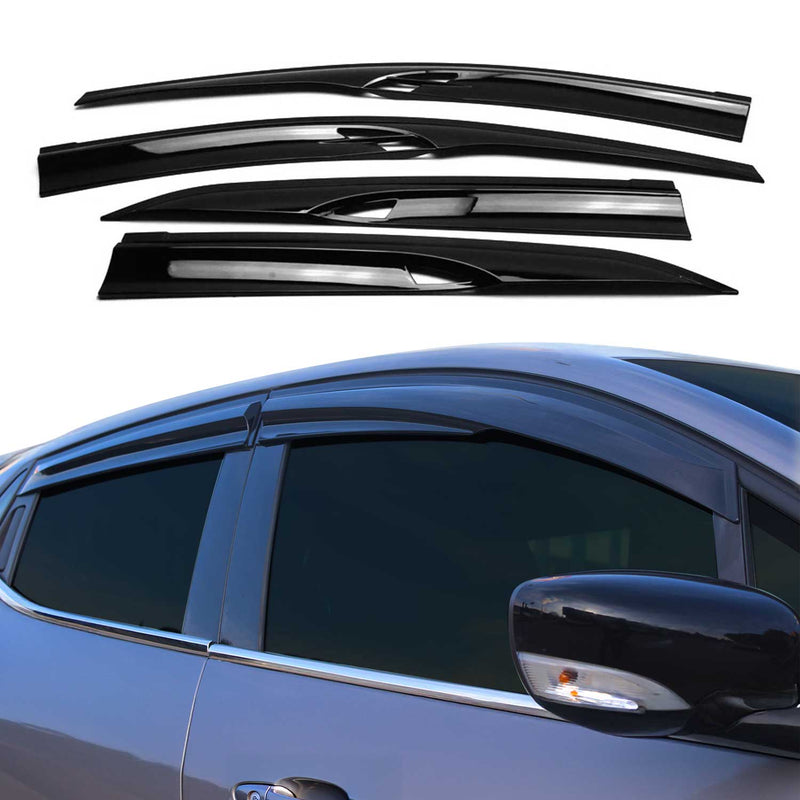 Deflettore antivento e antipioggia nero per HONDA CIVIC berlina dal 2016 4 pezzi