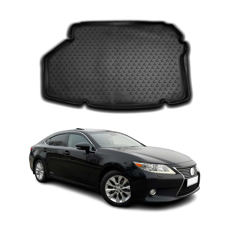 Tappetino per bagagliaio per Lexus ES 300h 2012-2025 in gomma TPE nero