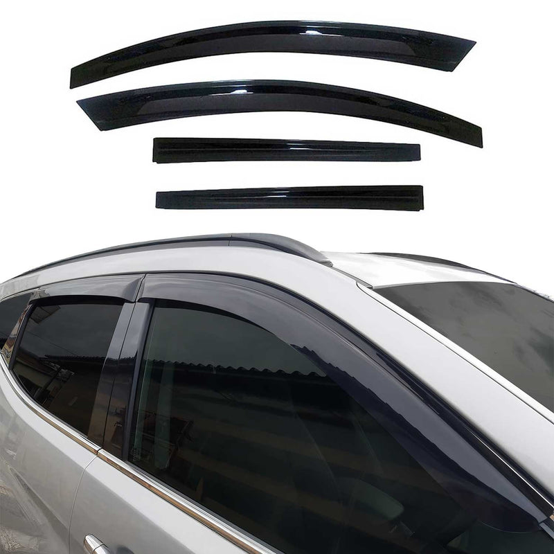 4 deflettori antivento e antipioggia per Kia Sorento 2002-2009 in acrilico scuro