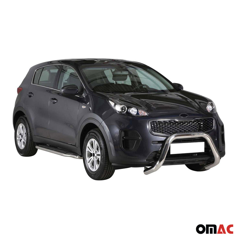 Protezione anteriore per Kia Sportage 2016-2018 ø76mm acciaio argento