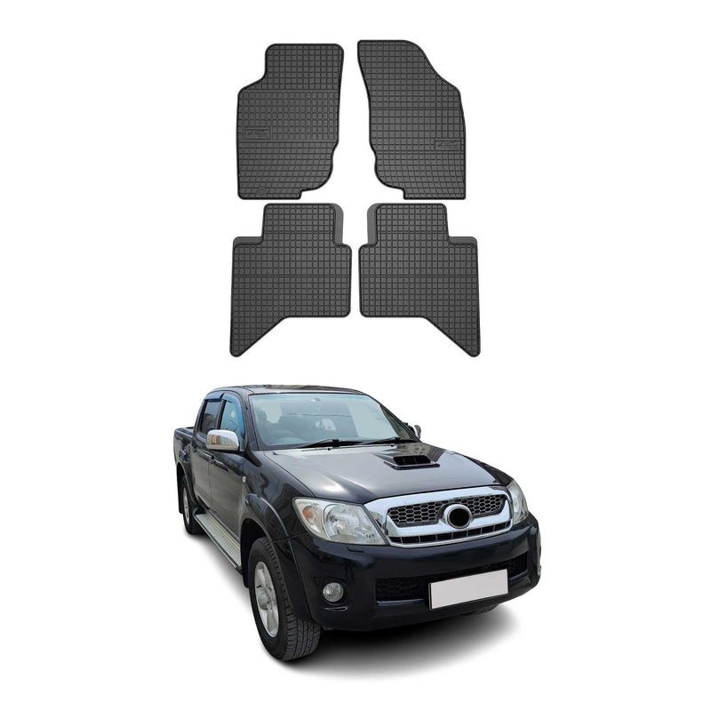 2005-2015 Toyota Hilux Fußmatten Gummi Schwarz 4 tlg