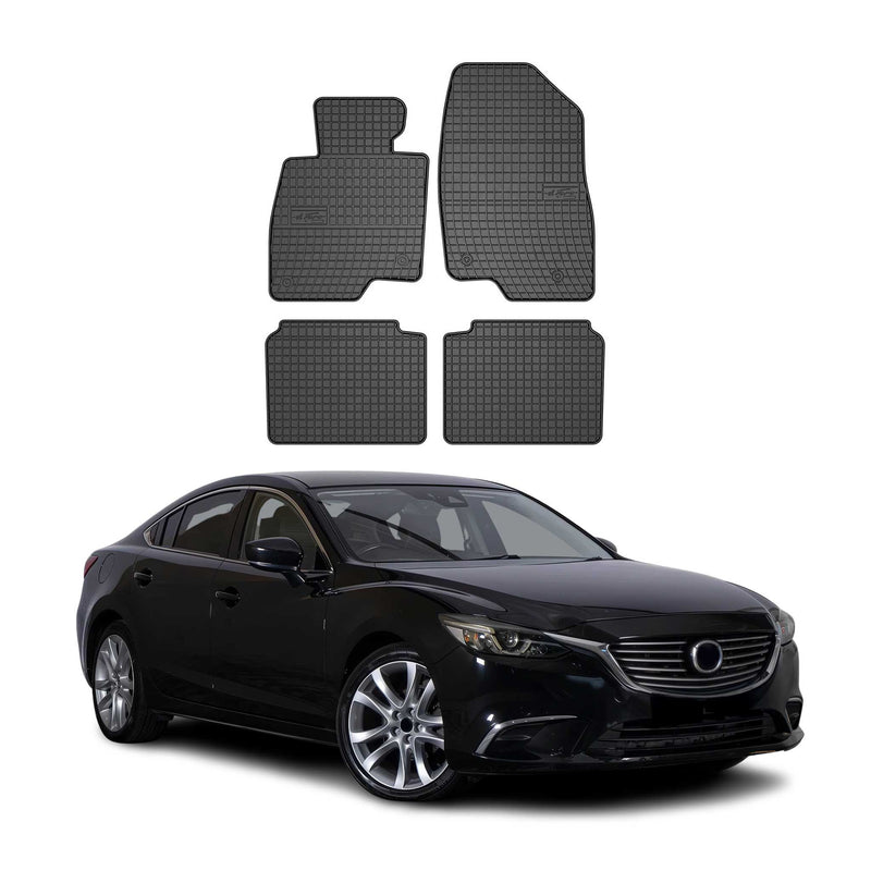 Tappetini in gomma neri per Mazda 6 GJ 2012-2015, 4 pezzi