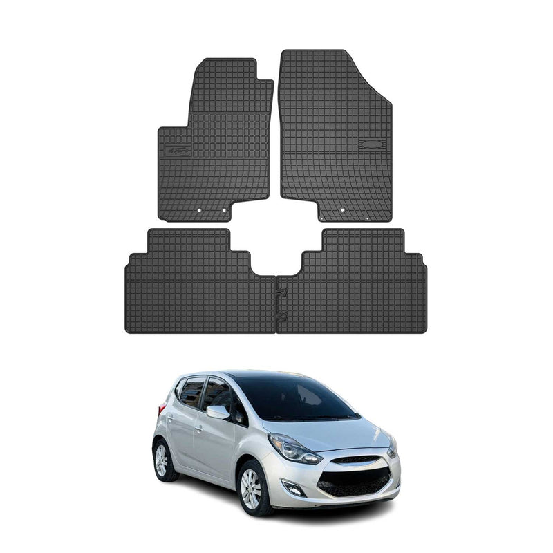 Tappetini in gomma neri per Hyundai ix20 2010-2019, 4 pezzi