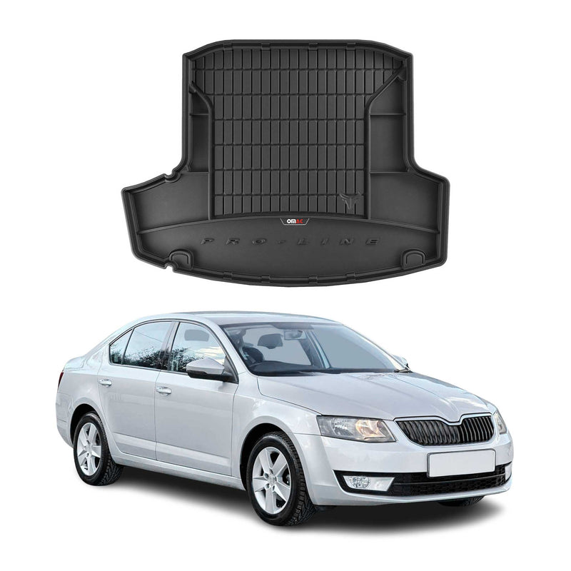 Vasca portabagagli in gomma OMAC per Skoda Octavia 2016-2019, vasca portabagagli in TPE, nera